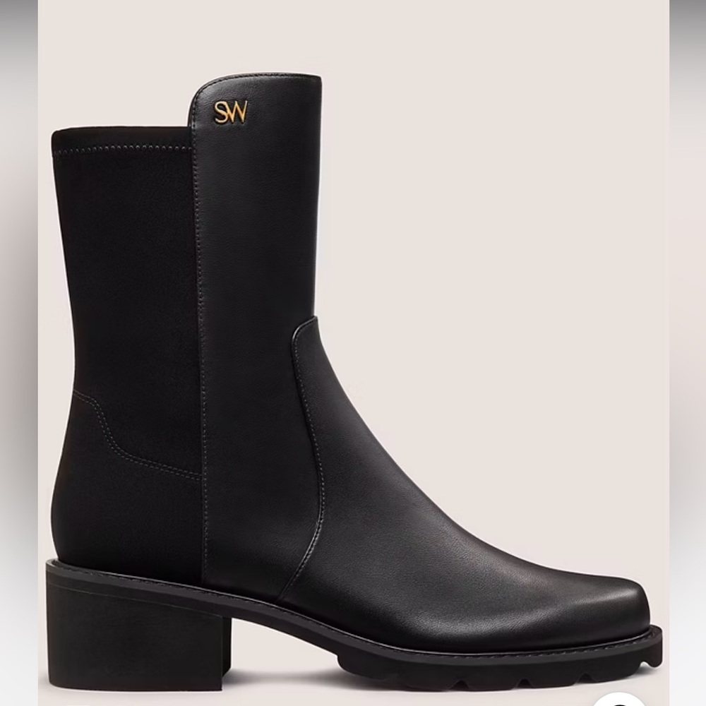 BRAND NEW Stuart Weitzman Alina City Bootie Chelsea Boots Black